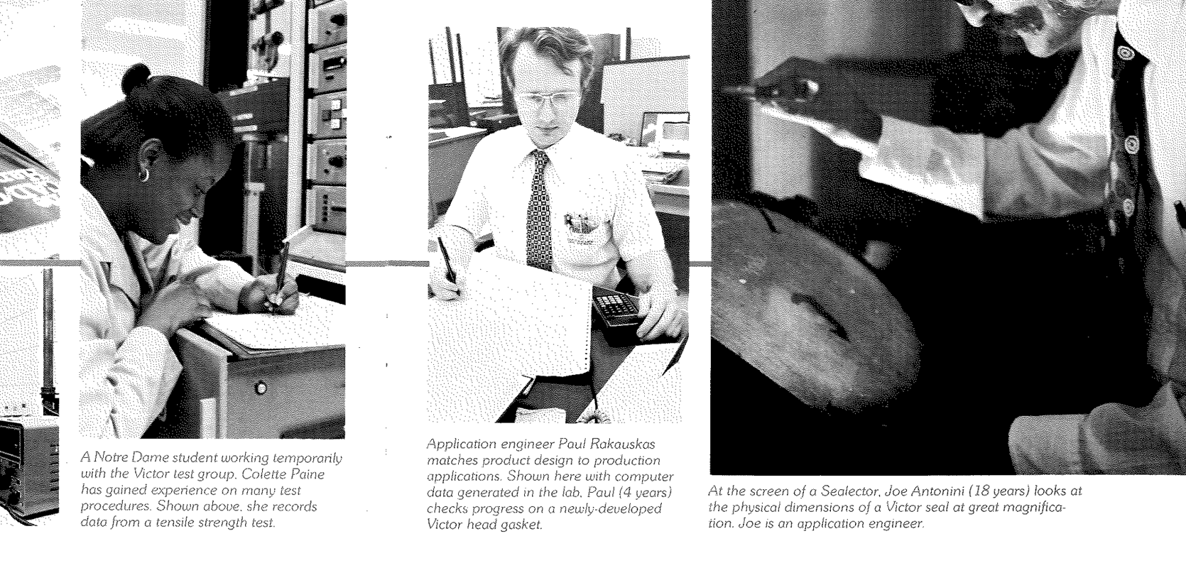 Rakauskas was featured in a 1981 brochure that depicted the various Dana Technical Centers, including the Victor Division Technical Center. 